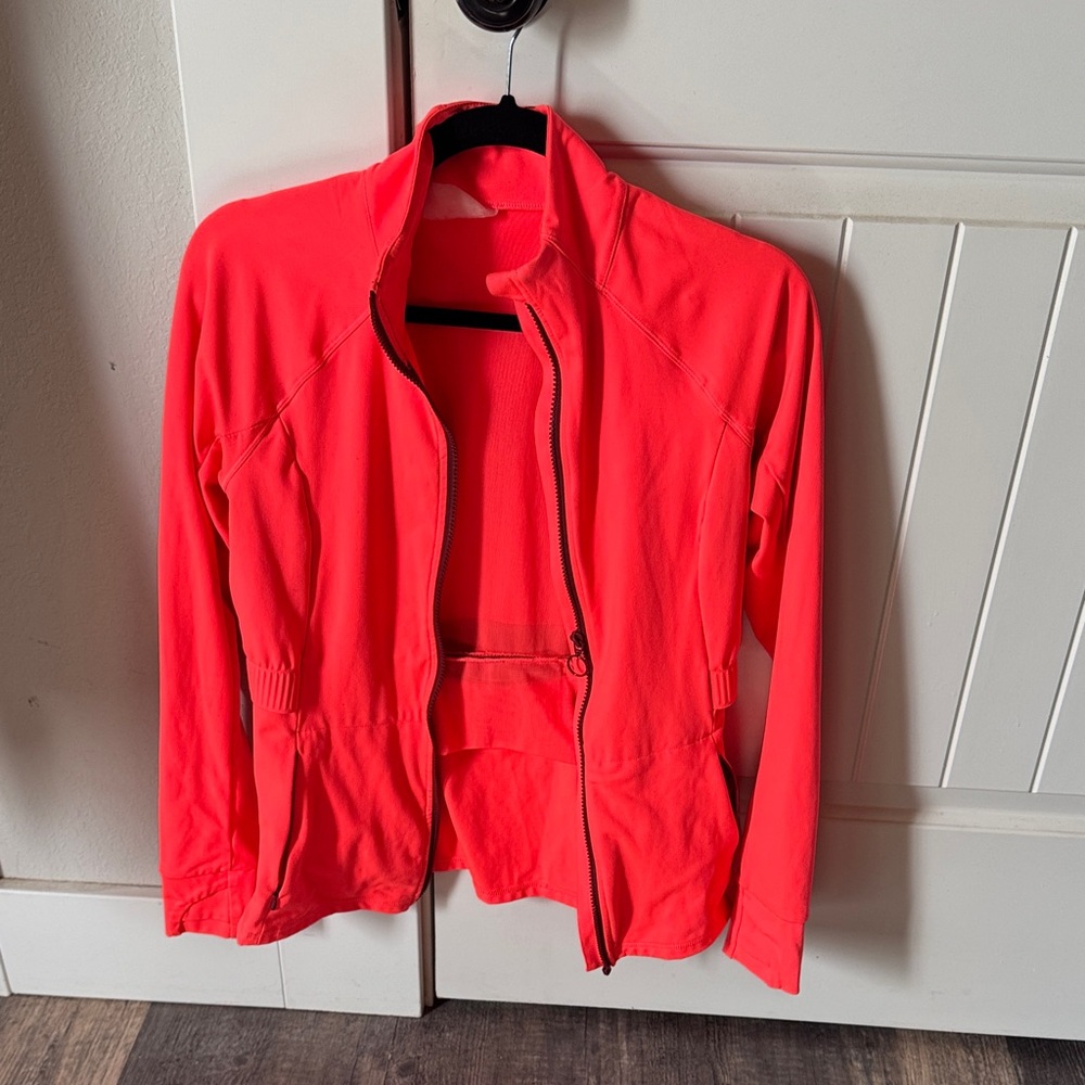 Women's Neon Coral workout Jacket